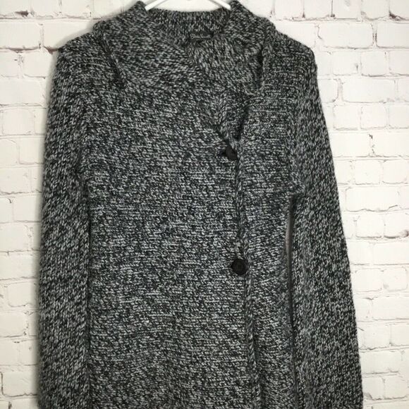 VTG Silvia Novelli Women’s Gray Two Button Long Sleeve Cardigan Italy Size S - Picture 1 of 14